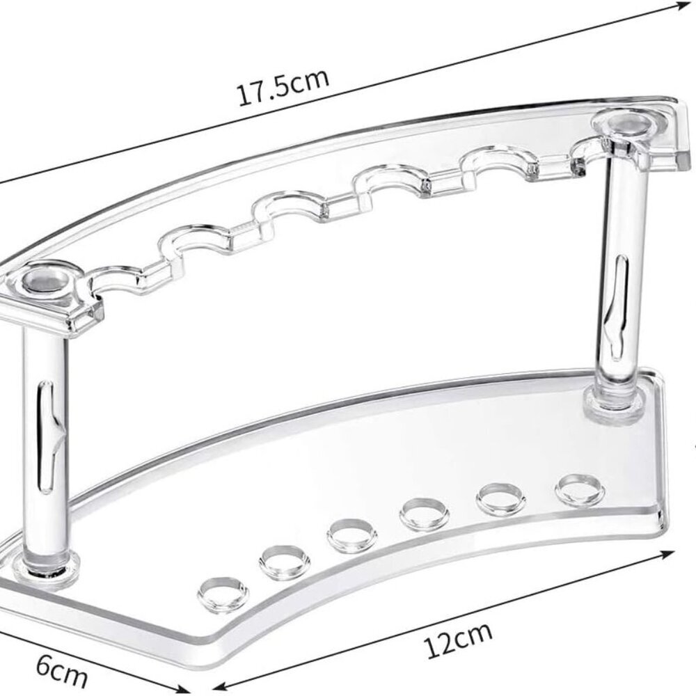 Clear Plastic Pen Holder Display Stand - 4 Pack, 6-Slot Organizer for Home Offic - Picture 3 of 7